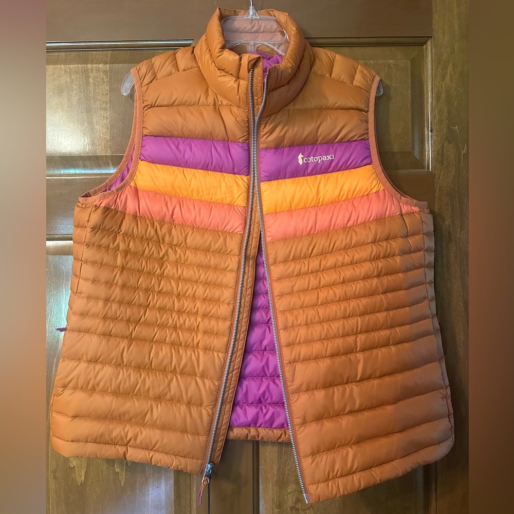 Cotopaxi Orange and Purple Fuego Down Vest. Womens XL. NWT. - Picture 8 of 13
